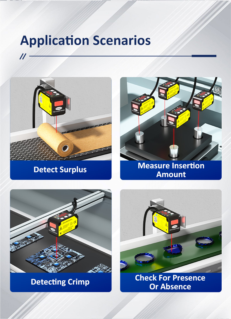 FSD13 Series CMOS Laser Displacement Sensors: 5μm-level precision measurement, 1000Hz high-speed response, anti-interference and waterproof, suitable for multiple scenarios FSD13 Series CMOS Laser Displacement Sensors: 5μm-level precision measurement, 1000Hz high-speed response, anti-interference and waterproof, suitable for multiple scenarios