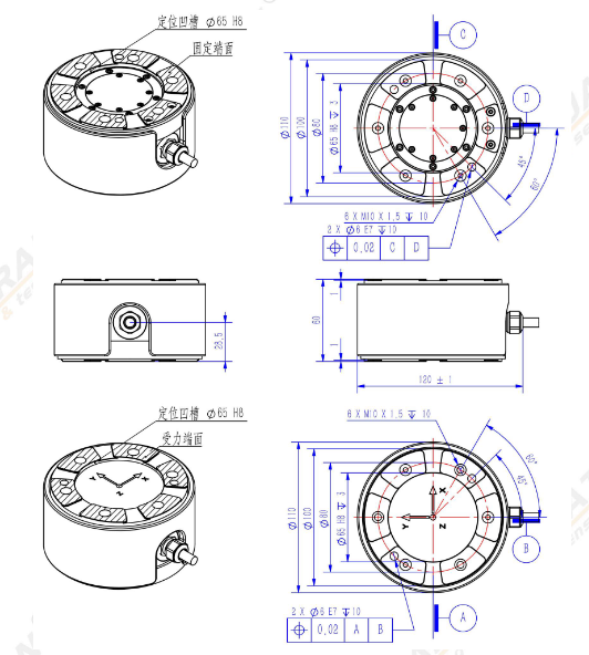 6KA110六分量力传感器
