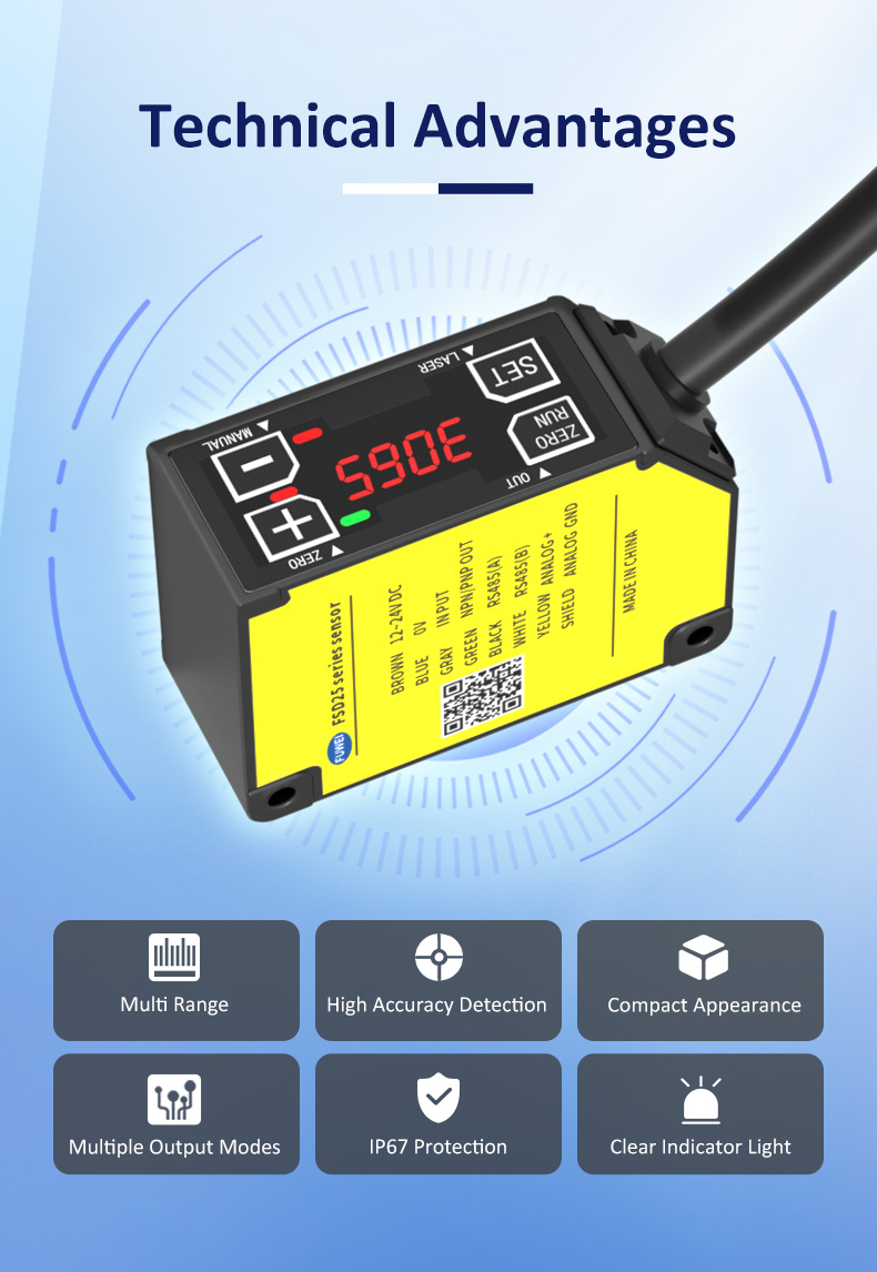 Laser Displacement Sensor FSD25 Series: Multi-range, High-precision, and Robust Protection for Precision Detection