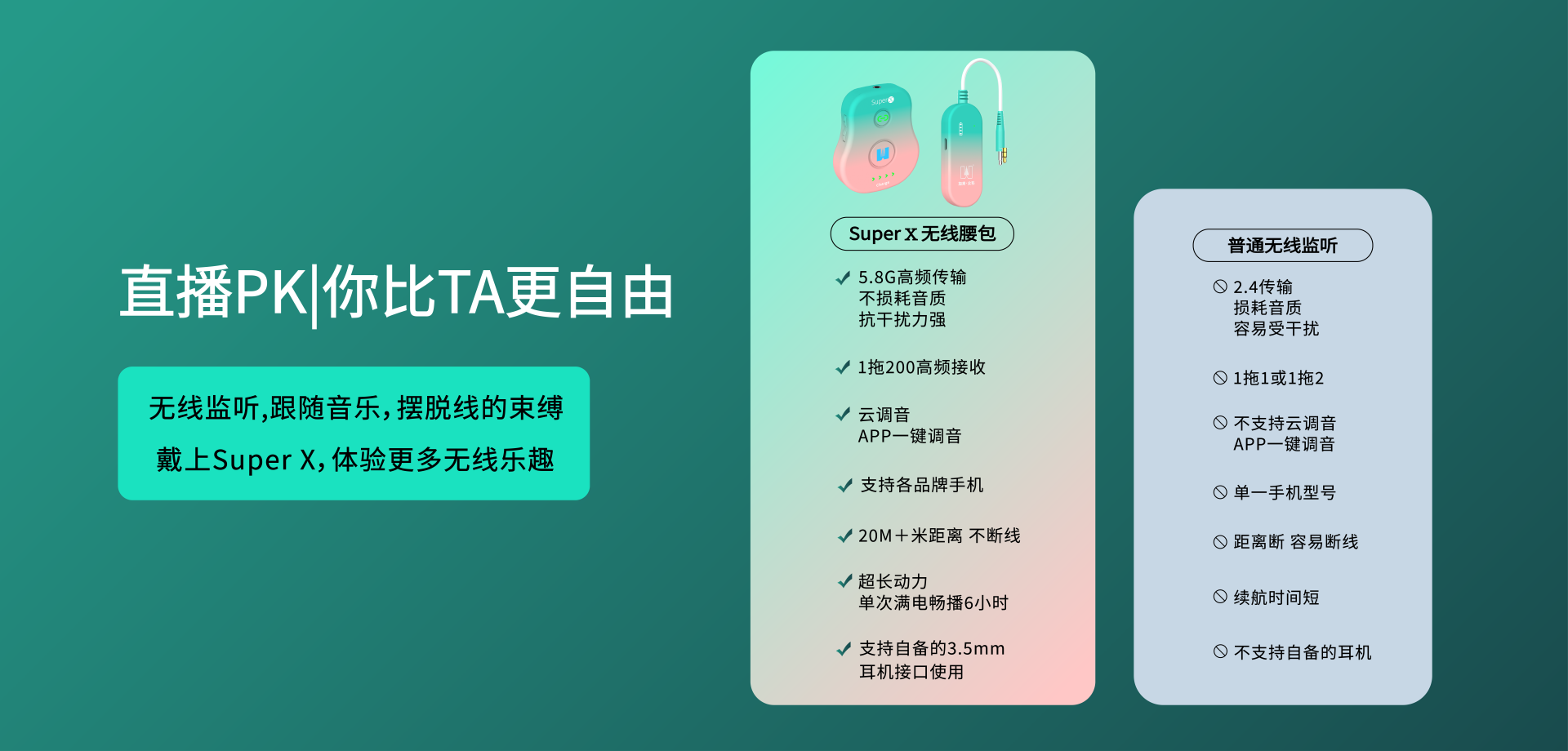 Super X无线腰包